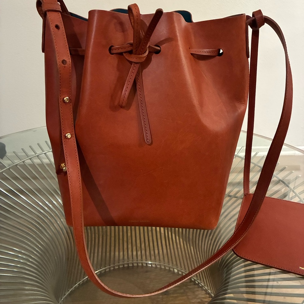 Mansur Gavriel Tan Leather Bucket Bag